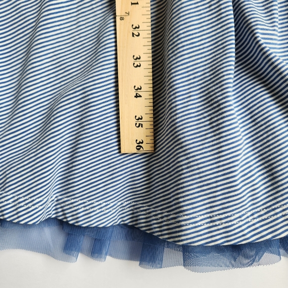 Matilda Jane Dress Blue White Stripe Between The Lines Tulle Long Sleeve XL - Picture 15 of 16